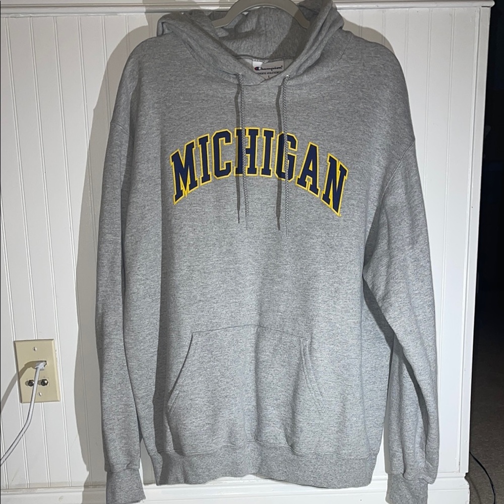 Gray Michigan Champion Hoodie